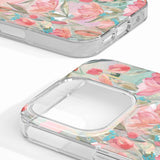 iPhone 16 Pro Max iDeal Of Sweden Clear Case - MagSafe Compatible - Tulip Bloom