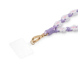 iDeal of Sweden Cord Wristlet Strap - Purple Flowers