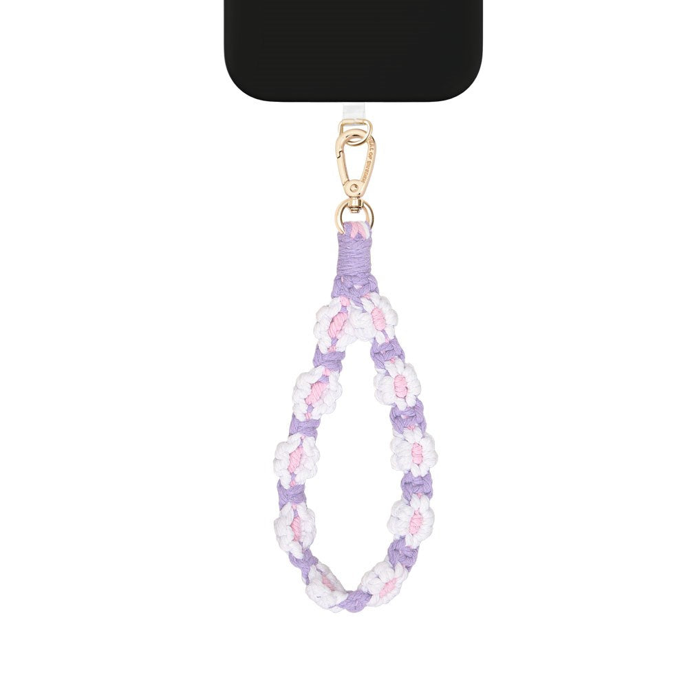 iDeal of Sweden Cord Wristlet Strap - Purple Flowers