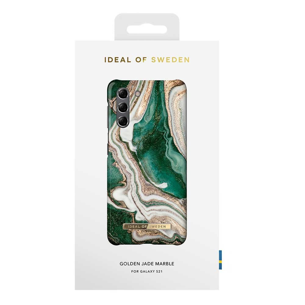 IDEAL OF SWEDEN Samsung Galaxy S21 Fashion Case Golden Jade Marble