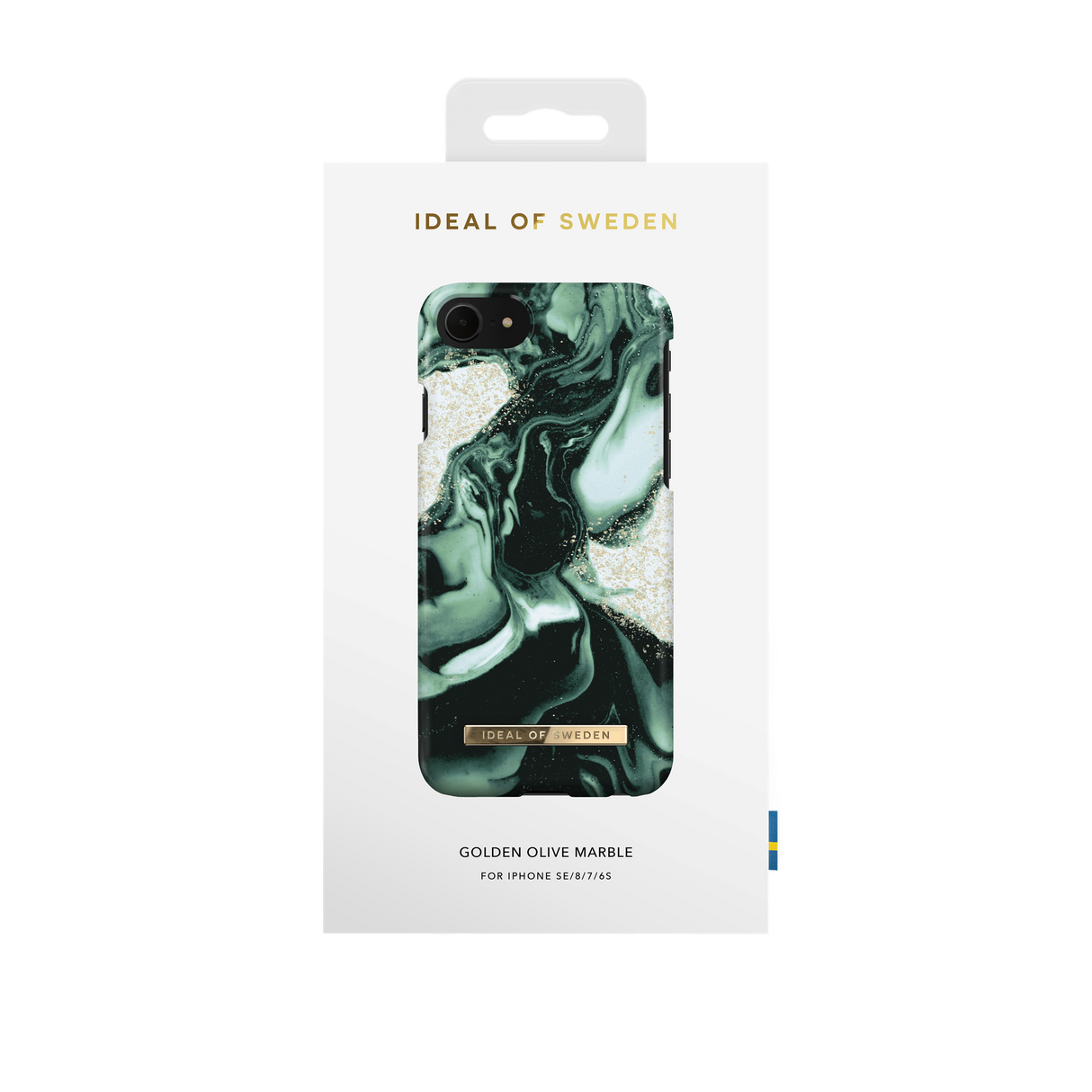 IDEAL OF SWEDEN iPhone SE (2022 / 2020) / 8 / 7 Fashion Case Golden Olive Marble