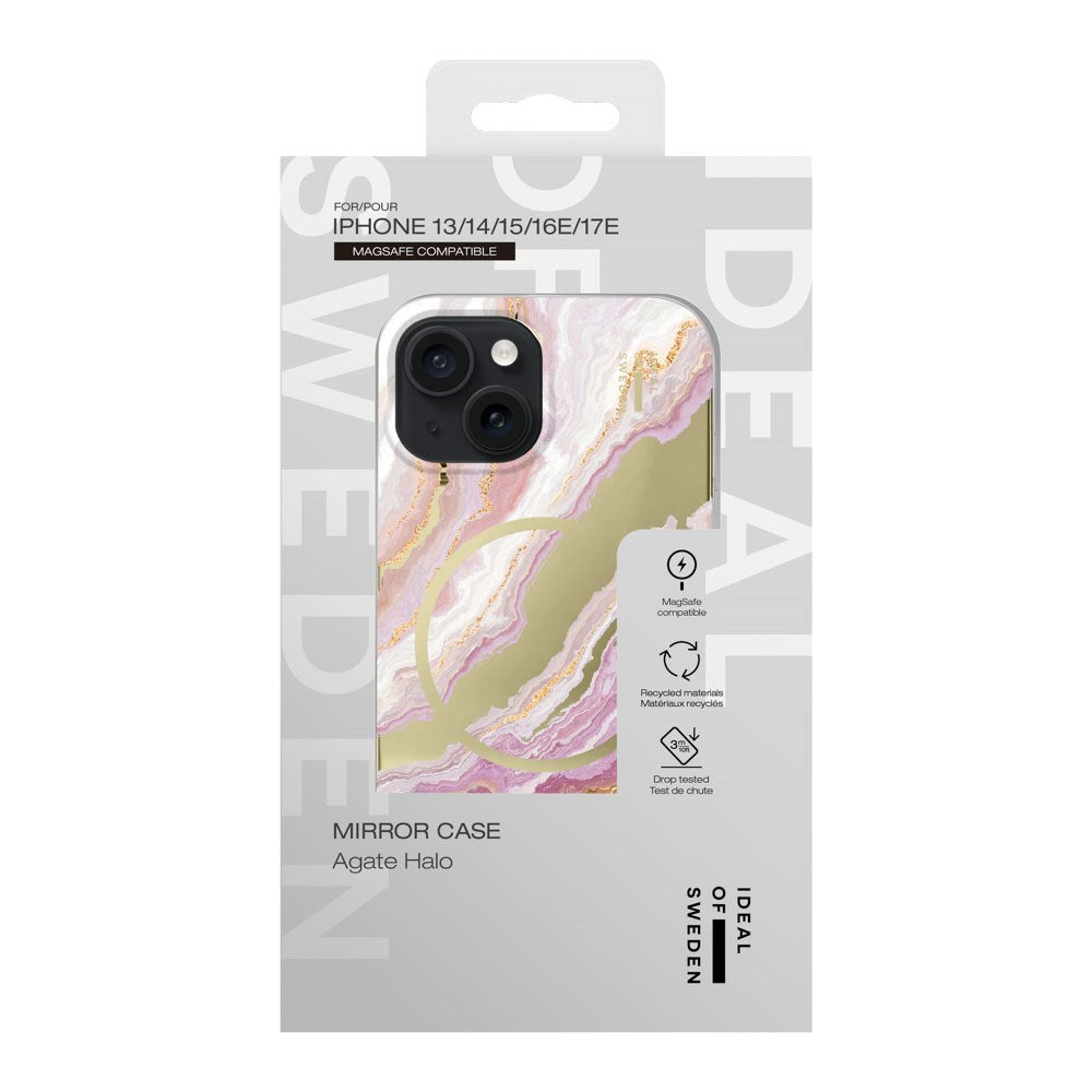 iPhone 17e / 16e / 15 / 14 / 13 iDeal Of Sweden Mirror Case - MagSafe Compatible - Agate Halo