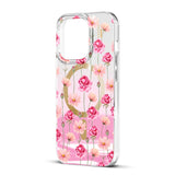 iPhone 16e / 15 / 14 / 13 iDeal Of Sweden Mirror Case - MagSafe Compatible - Rose Blush Floral
