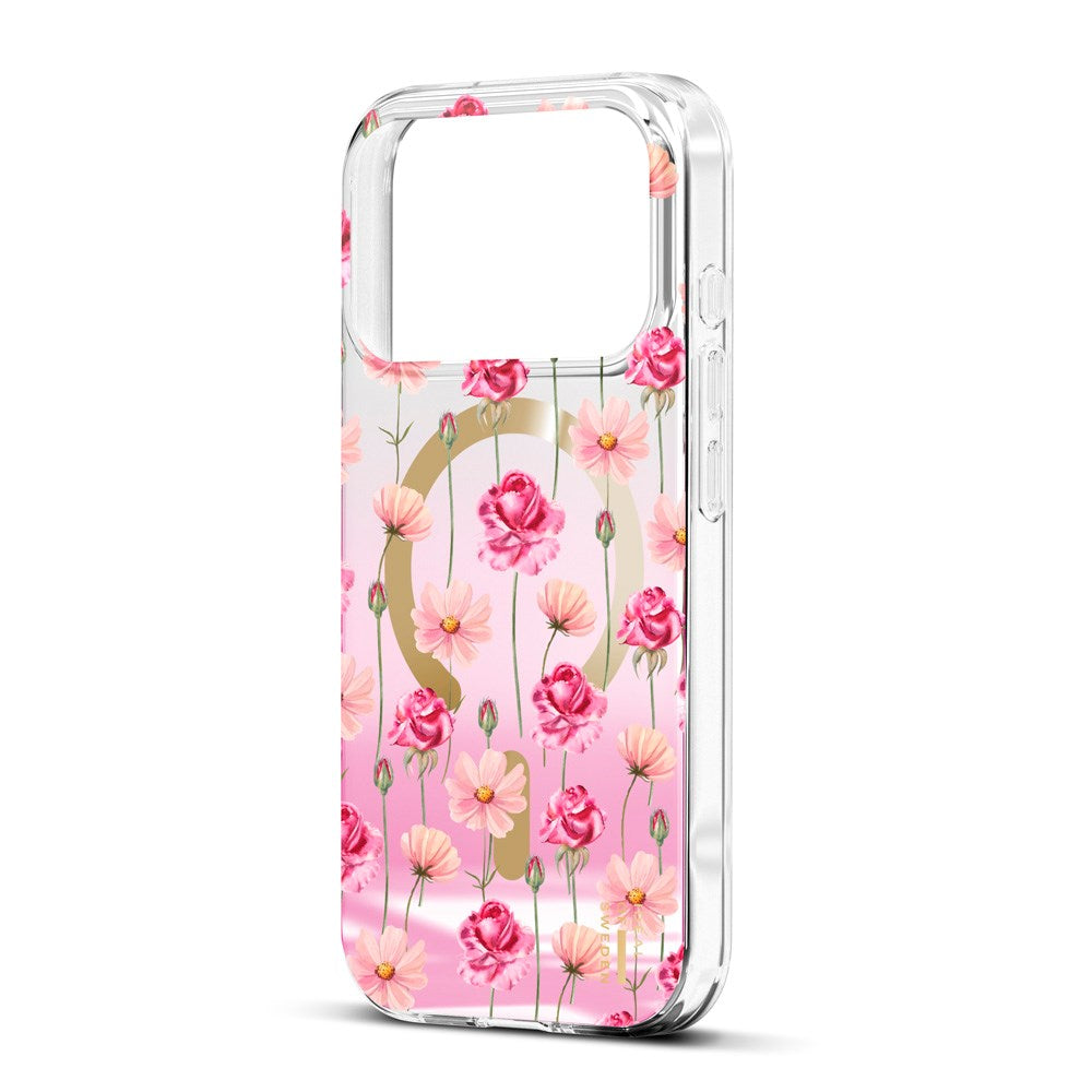 iPhone 17 Pro iDeal Of Sweden Mirror Case - MagSafe Compatible - Rose Blush Floral
