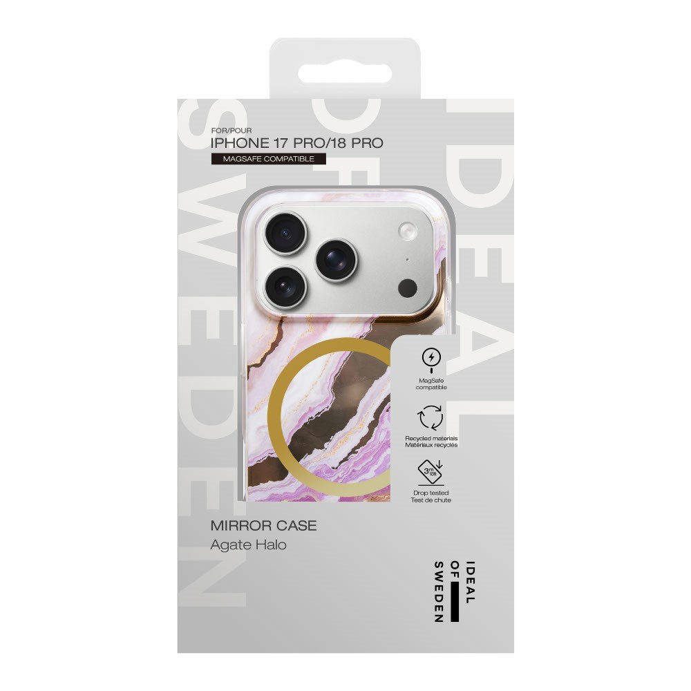 iPhone 18 Pro / 17 Pro iDeal Of Sweden Mirror Case - MagSafe Compatible - Agate Halo
