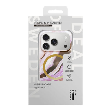 iPhone 18 Pro / 17 Pro iDeal Of Sweden Mirror Case - MagSafe Compatible - Agate Halo