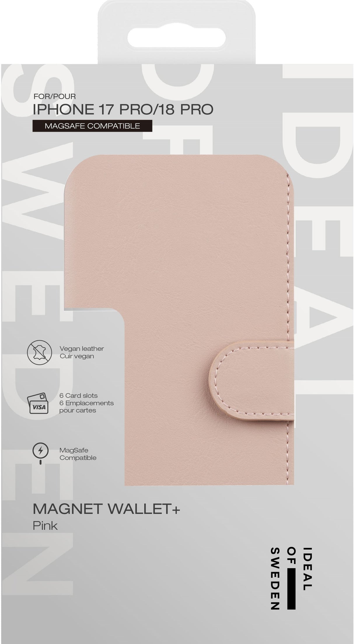 iPhone 18 Pro / 17 Pro iDeal Of Sweden Magnet Wallet+ Case - MagSafe Compatible - Pink