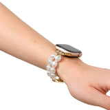 Apple Watch (38/40/SE/41/42mm) iDeal of Sweden Resin Watch Strap - Classy White Pearl