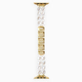 Apple Watch (38/40/SE/41/42mm) iDeal of Sweden Resin Watch Strap - Classy White Pearl