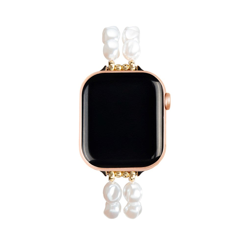 Apple Watch (42/44/SE/45/46/49mm) iDeal of Sweden Resin Watch Strap - Classy White Pearl