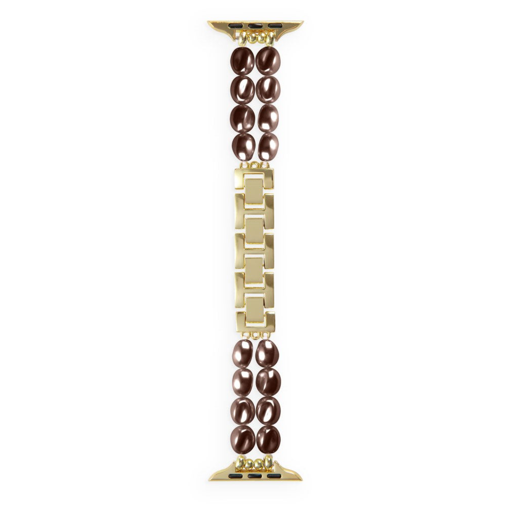 Apple Watch (42/44/SE/45/46/49mm) iDeal of Sweden Resin Watch Strap - Salted Caramel Pearl