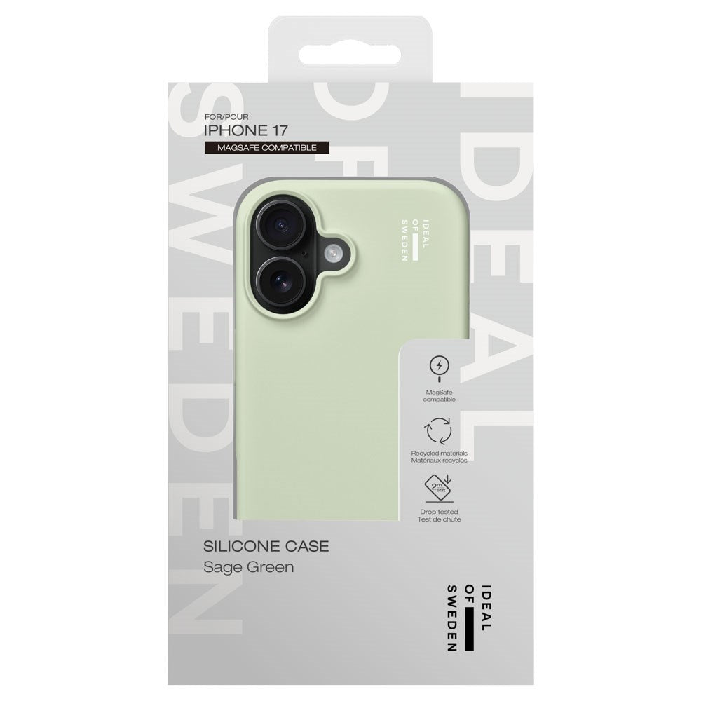 iPhone 17 iDeal Of Sweden Silicone Case - MagSafe Compatible - Sage Green