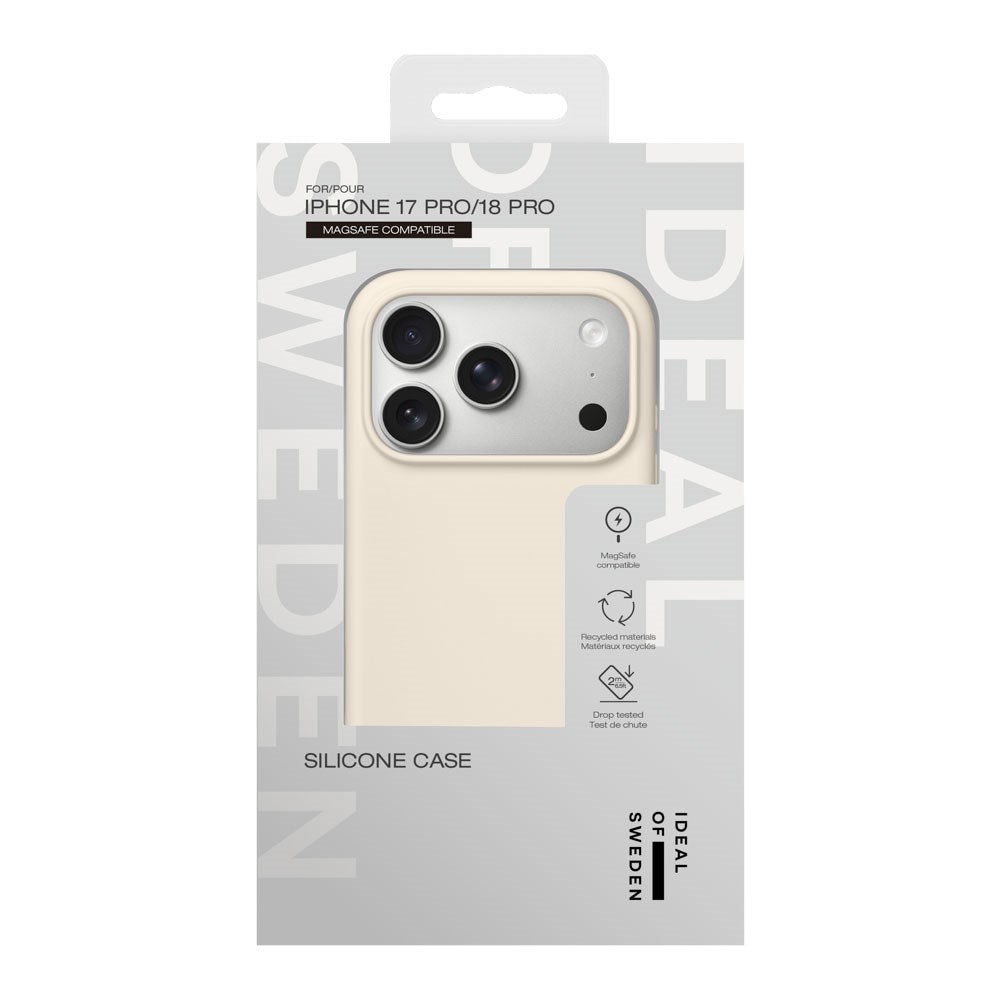 iPhone 18 Pro / 17 Pro iDeal Of Sweden Silicone Case - MagSafe Compatible - Cloud Dancer