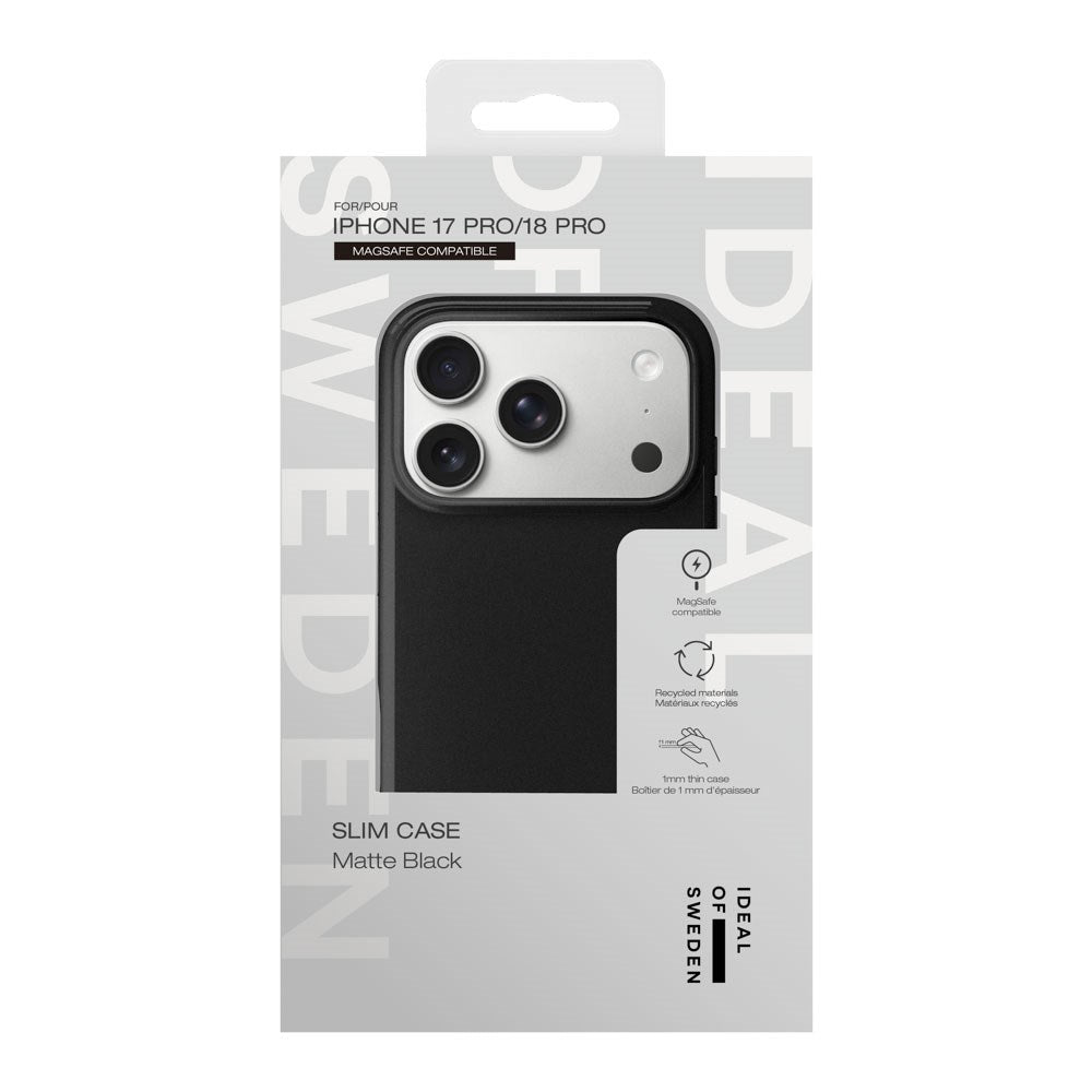 iPhone 18 Pro / 17 Pro iDeal of Sweden Slim Case - MagSafe Compatible - Matte Black