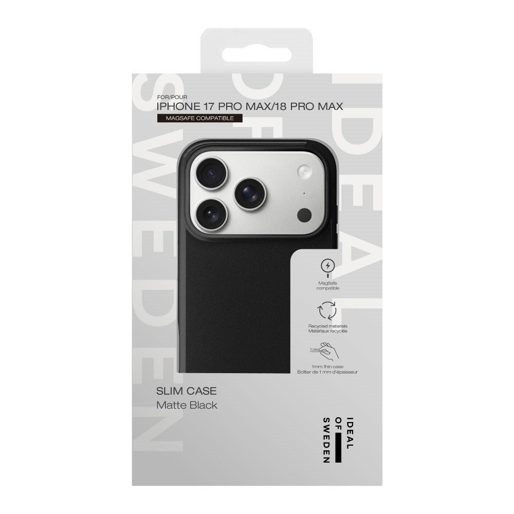 iPhone 18 Pro Max / 17 Pro Max iDeal of Sweden Slim Case - MagSafe Compatible - Matte Black