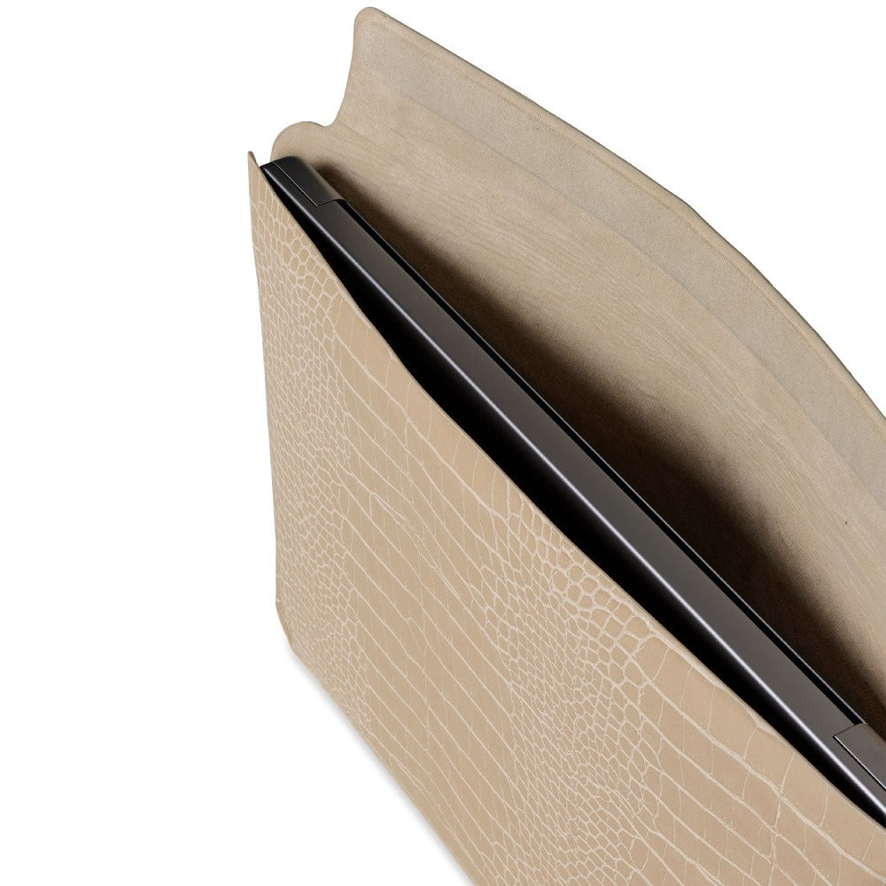 iDeal of Sweden 16" Computer Sleeve - Warm Beige Croco