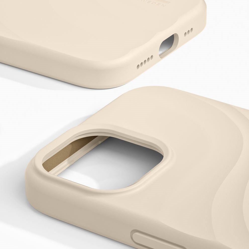 iPhone 17e / 16e / 15 / 14 / 13 iDeal of Sweden Soft Swirl Silicone Case - MagSafe Compatible - Cloud Dancer