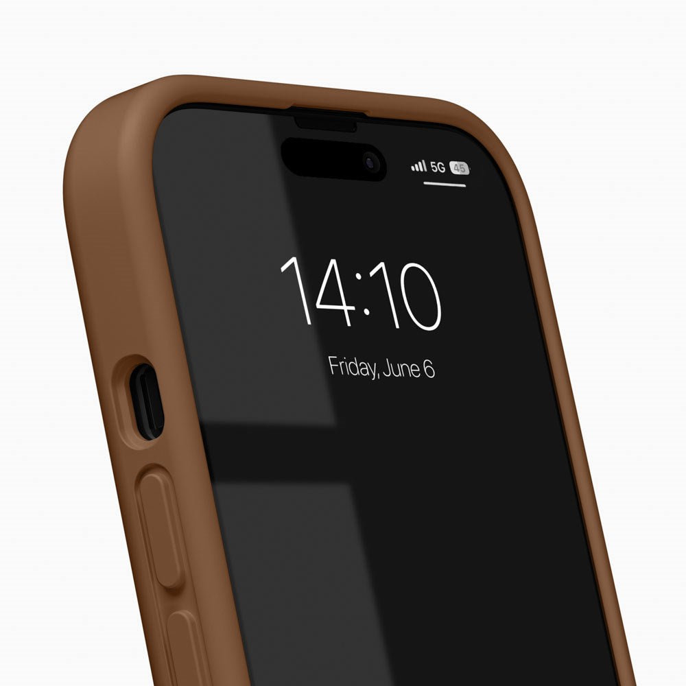 iPhone 17e / 16e / 15 / 14 / 13 iDeal of Sweden Soft Swirl Silicone Case - MagSafe Compatible - Salted Caramel