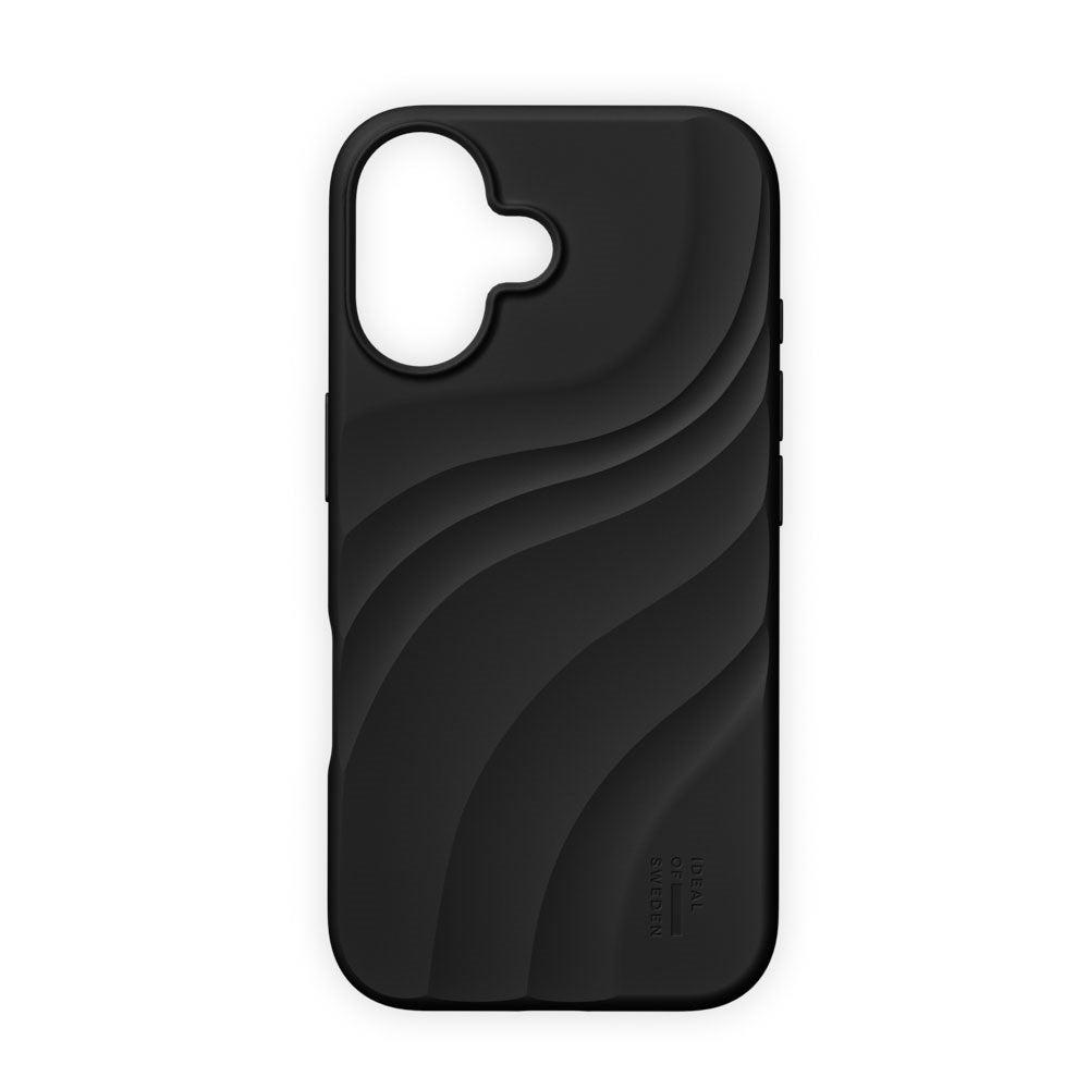 iPhone 16 iDeal of Sweden Soft Swirl Silicone Case - MagSafe Compatible - Velvet Black
