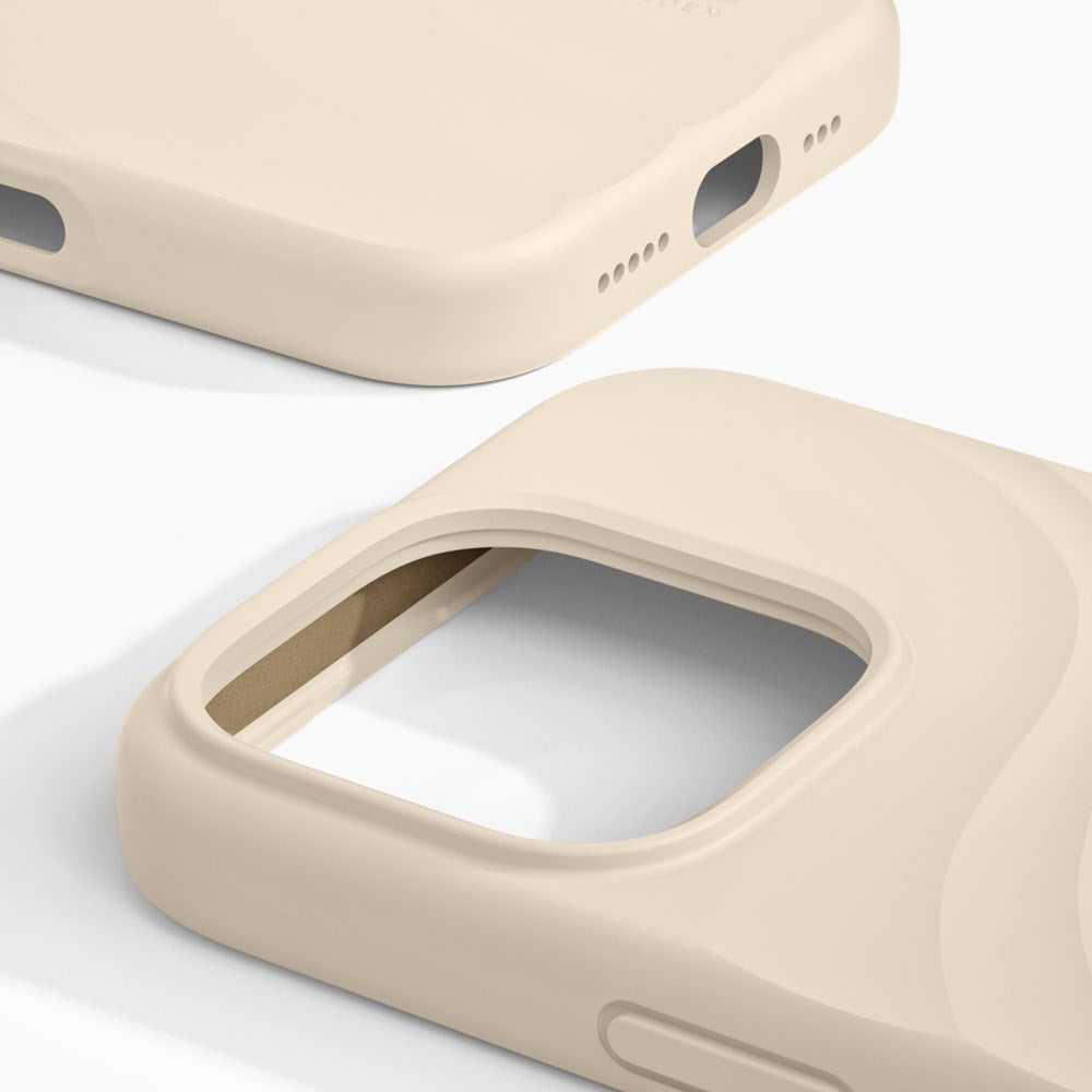iPhone 16 Pro iDeal of Sweden Soft Swirl Silicone Case - MagSafe Compatible - Cloud Dancer