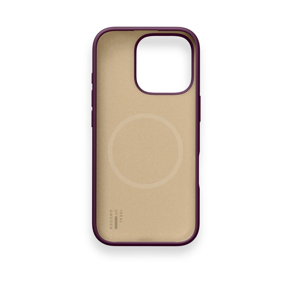 iPhone 16 Pro iDeal of Sweden Soft Swirl Silicone Case - MagSafe Compatible - Velvet Plum