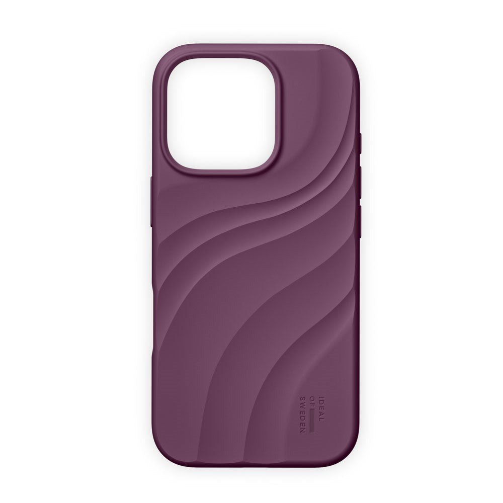 iPhone 16 Pro iDeal of Sweden Soft Swirl Silicone Case - MagSafe Compatible - Velvet Plum