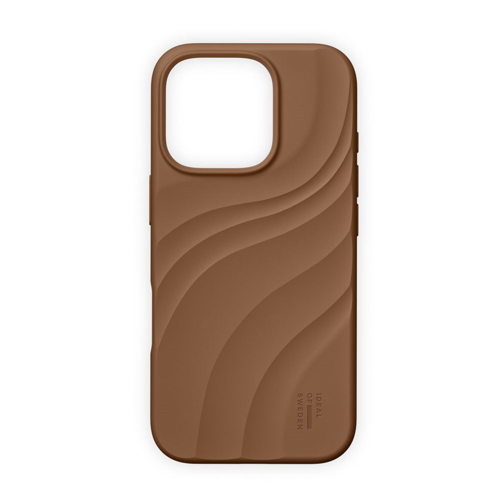 iPhone 16 Pro iDeal of Sweden Soft Swirl Silicone Case - MagSafe Compatible - Salted Caramel