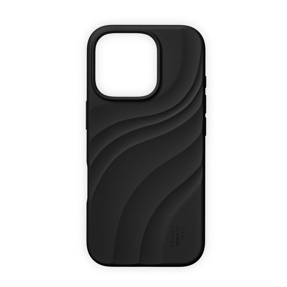 iPhone 16 Pro iDeal of Sweden Soft Swirl Silicone Case - MagSafe Compatible - Velvet Black