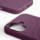 iPhone 17 iDeal of Sweden Soft Swirl Silicone Case - MagSafe Compatible - Velvet Plum