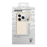 iPhone 18 Pro Max / 17 Pro Max iDeal of Sweden Soft Swirl Silicone Case - MagSafe Compatible - Cloud Dancer