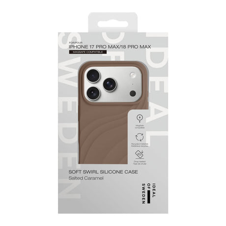 iPhone 18 Pro Max / 17 Pro Max iDeal of Sweden Soft Swirl Silicone Case - MagSafe Compatible - Salted Caramel