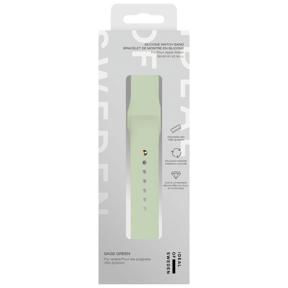 Apple Watch (38/40/SE/41/42mm) iDeal of Sweden Silicone Watch Strap - Size M/L - Sage Green