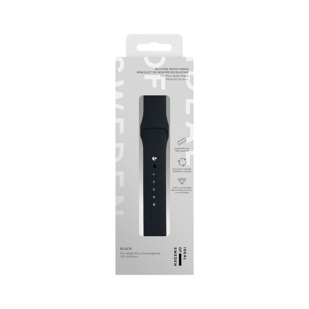 Apple Watch (42/44/SE/45/46/49mm) iDeal of Sweden Silicone Watch Strap - Size M/L - Black
