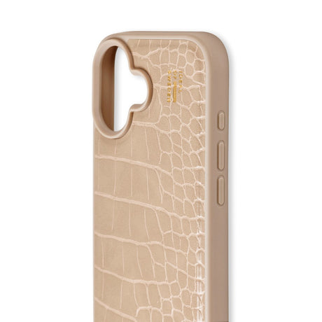 iDeal Of Sweden iPhone 16 Vegan Leather Case - Warm Beige Croco