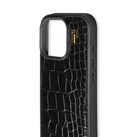 iDeal Of Sweden iPhone 16 Pro Vegan Leather Case - Black Croco