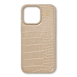 iDeal Of Sweden iPhone 16 Pro Vegan Leather Case - Warm Beige Croco