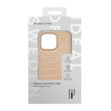 iDeal Of Sweden iPhone 16 Pro Vegan Leather Case - Warm Beige Croco