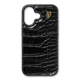 iDeal Of Sweden iPhone 16 Plus Vegan Leather Case - Black Croco