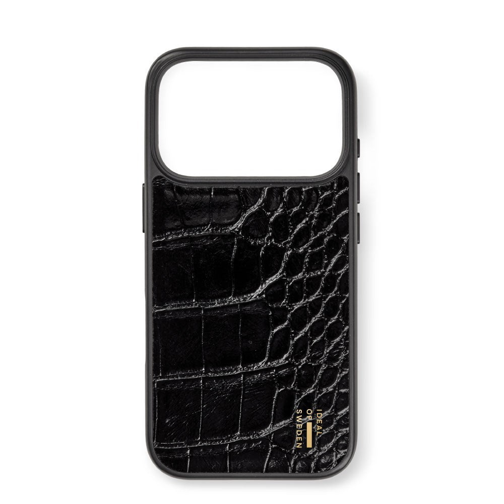 iPhone 18 Pro Max / 17 Pro Max iDeal of Sweden Vegan Leather Case - MagSafe Compatible - Black Croco