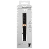 Apple Watch (38/40/SE/41/42mm) Vegan Leather Watch Strap - Black Croco