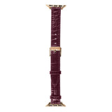 Apple Watch (38/40/SE/41/42mm) Vegan Leather Watch Strap - Fine Wine Croco