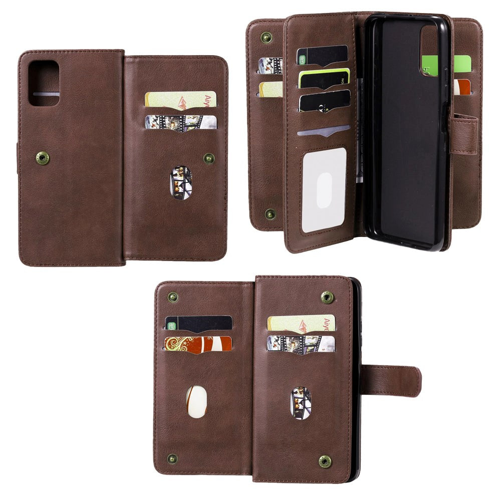 Xiaomi Poco M3 Flip Leather Case w. Extra Card Holder - Brown