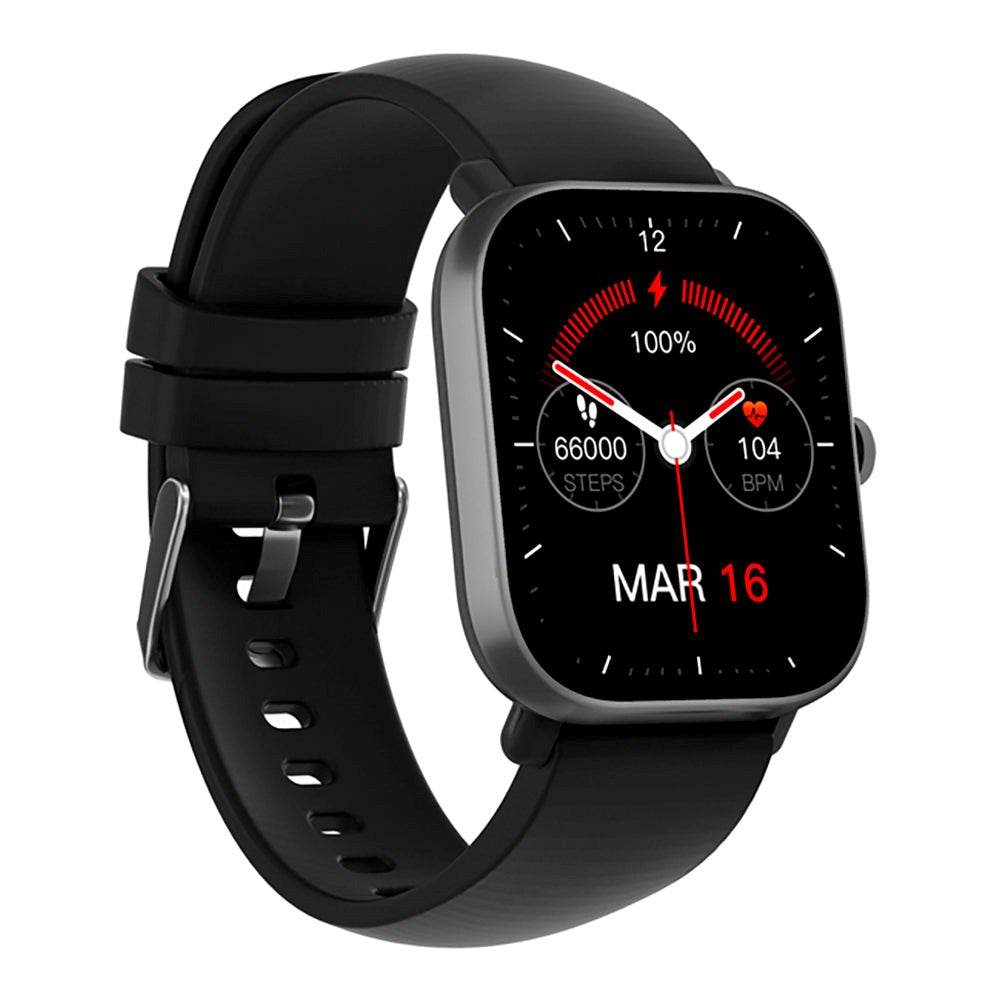 Sinox Lifestyle Square Smartwatch with. Pedometer - Black