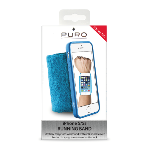 Puro Running Wristband / Bracelet iPhone 5/5s Light Blue