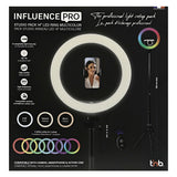 T'NB Influence Pro 14" RGBWW LED Ring Light with Adjustable Tripod and Storage Bag - Black