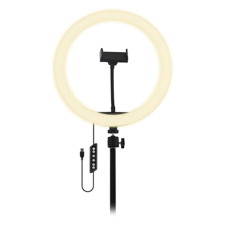 T'NB Influence Pro 12" RGBWW LED Ring Light with Adjustable Tripod for Smartphone - Black