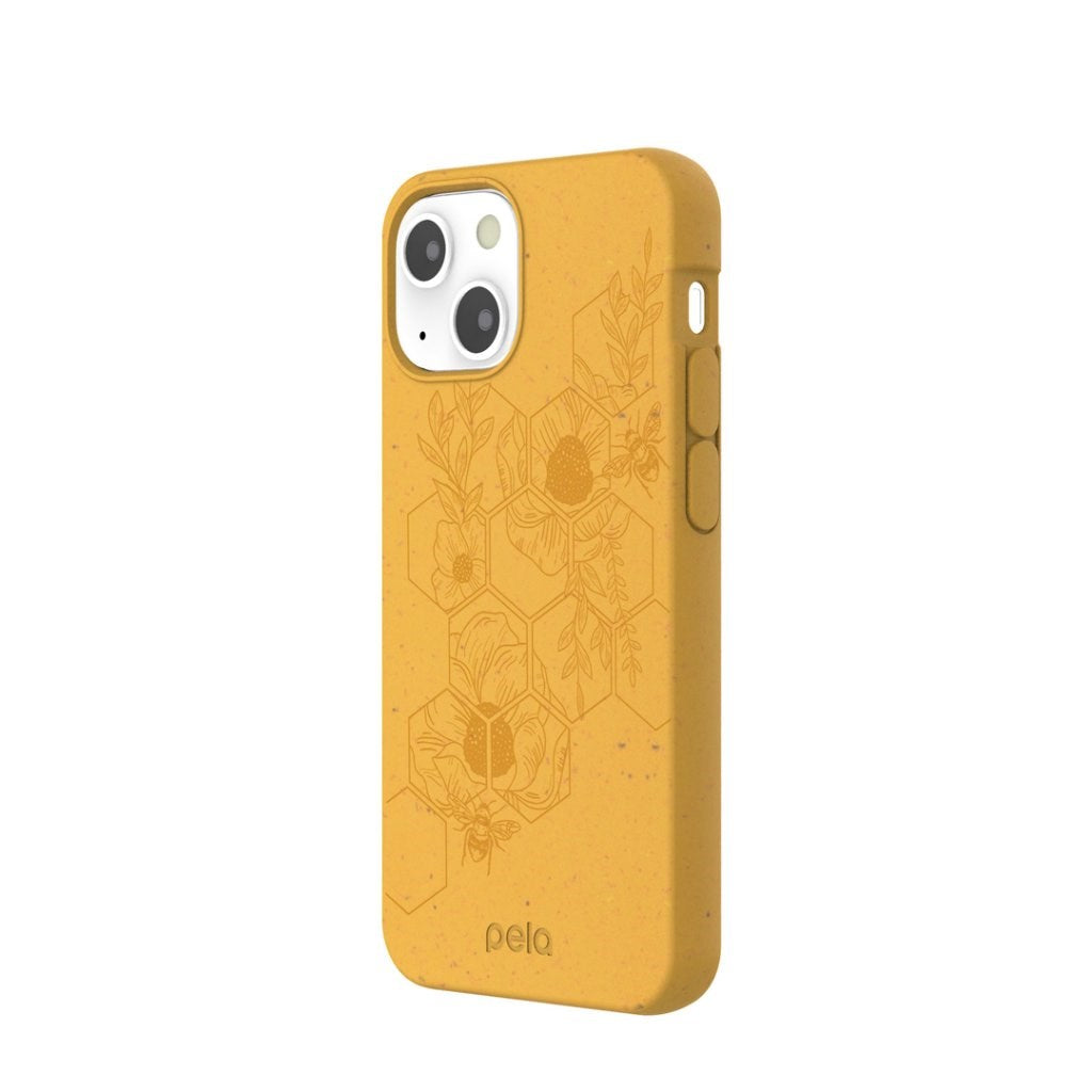 Pela Classic Honey Bee Eco-Friendly Plant-Based Case For iPhone 13 Mini - Orange