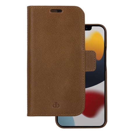 iPhone 13 Pro Max dbramante1928 Lynge Genuine Leather Magnet Case - Tan