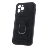 iPhone 13 Pro Max Defender Tough Case w. Magnetic Kickstand & Cam Slider - Black