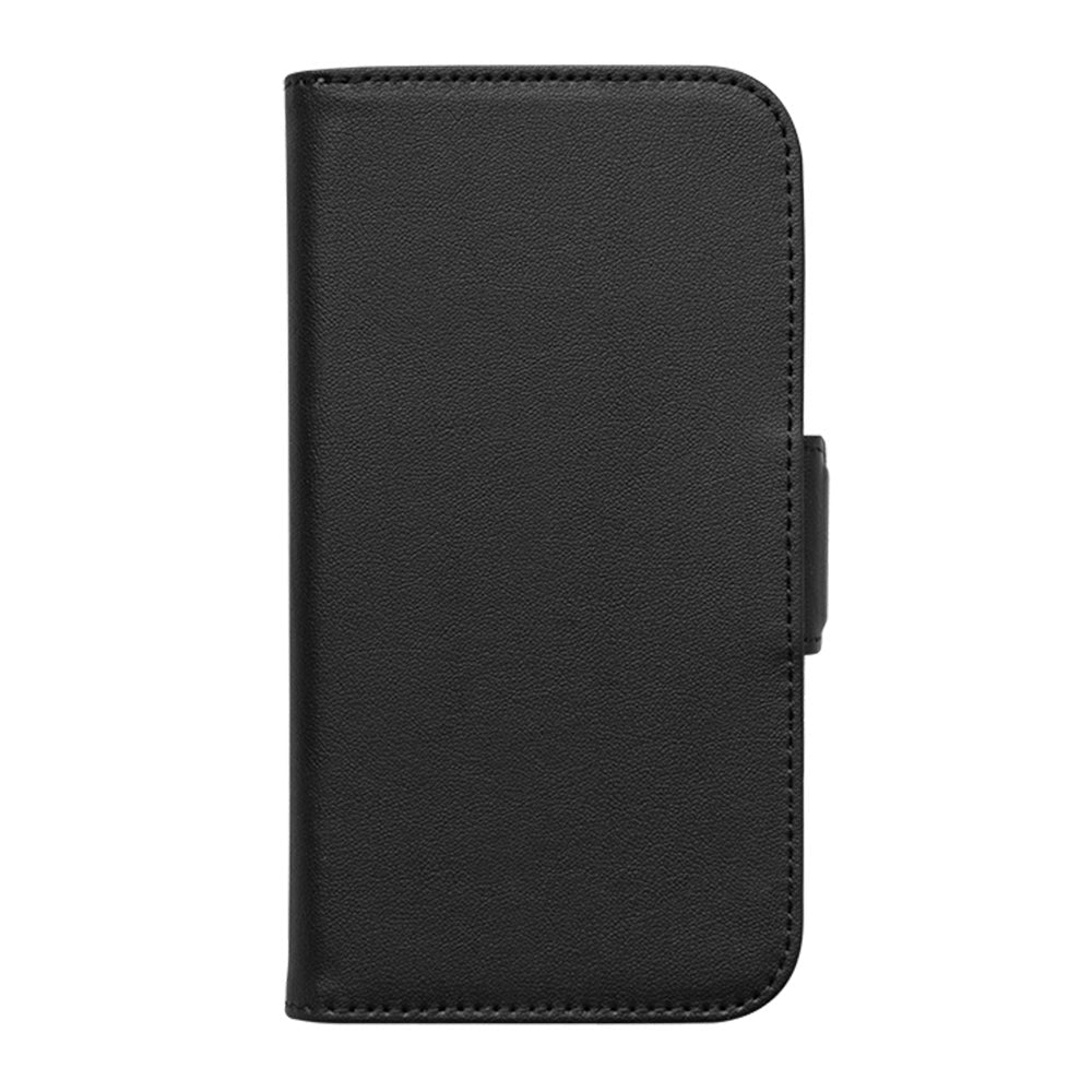 iPhone 14 Key Nordfjord Slim Magnet Wallet PU Leather Flip Case - Black